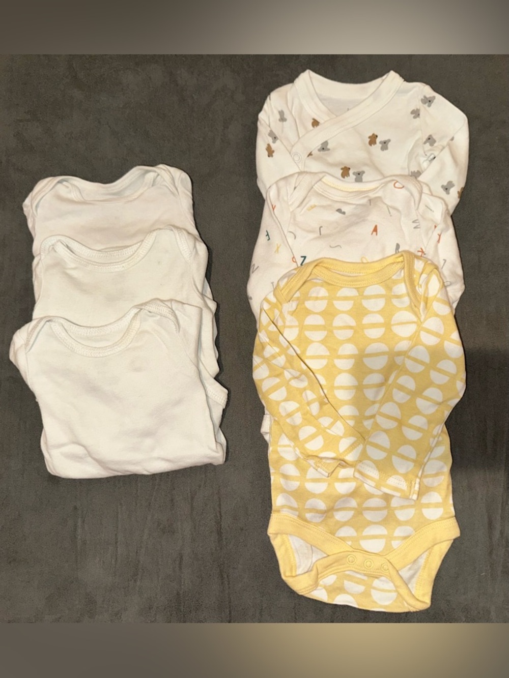 Bundle of Long Sleeve Onesies- Newborn